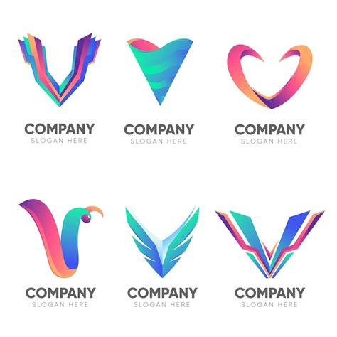 Premium Vector Gradient Company Capital Letter V Logos
