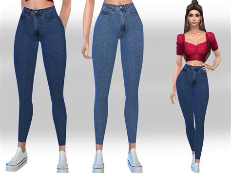High Waist Casual Jeans By Saliwa From Tsr Sims 4 Downloads
