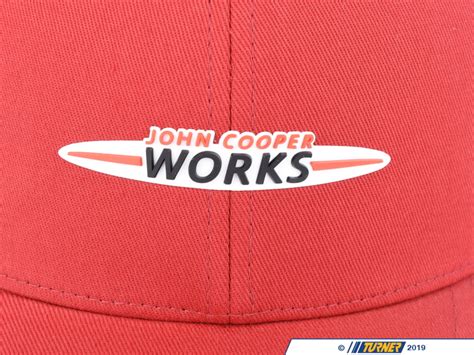 80162454533 Genuine Mini Jcw Cap Logo Red Turner