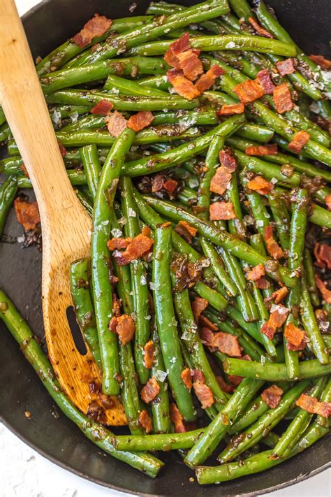 Skillet Green Beans With Bacon Bourbon Green Beans Recipe