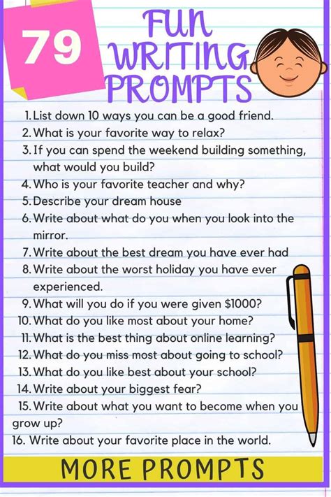 Easy Writing Prompts For Kids