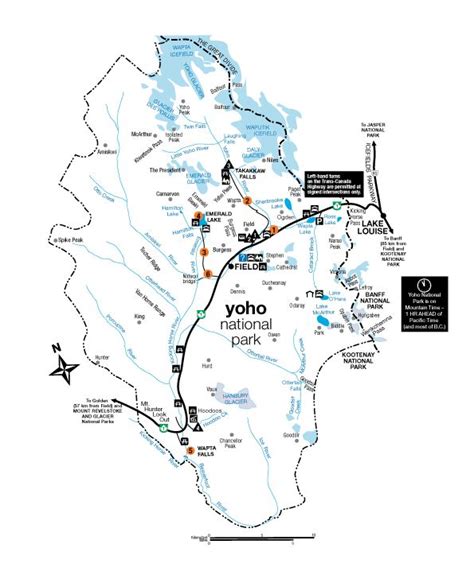 Yoho National Park Map Alberta Canada National Parks