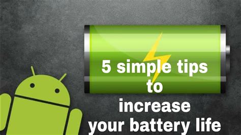 5 Simple Tips To Increase Battery Life On Any Android Mobile Youtube