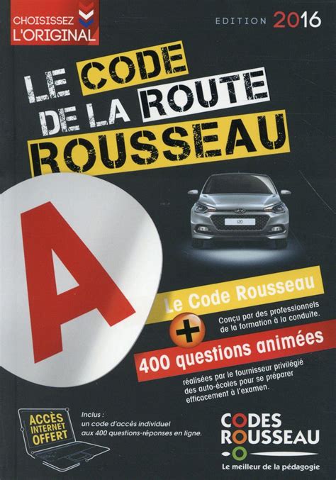 Telecharger Code De La Route Gratuit Rousseau - Livre - CODE ROUSSEAU ; codes rousseau de la route B (édition 2016