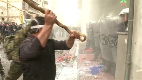 Greek Police Fire Tear Gas At Angry Farmers Rallying In Athens