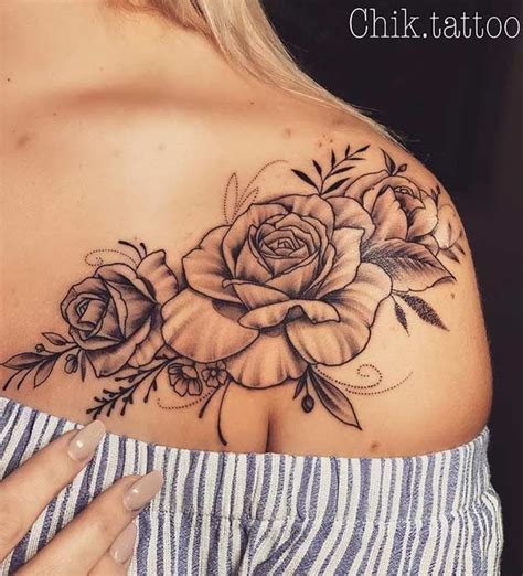 Rose Shoulder Tattoo For Women Shoulder Tattoos For Women Rose