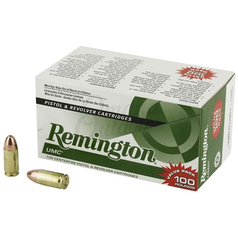 Remington Umc 9mm 115 Grain Fmj 100 Rounds Omaha Outdoors