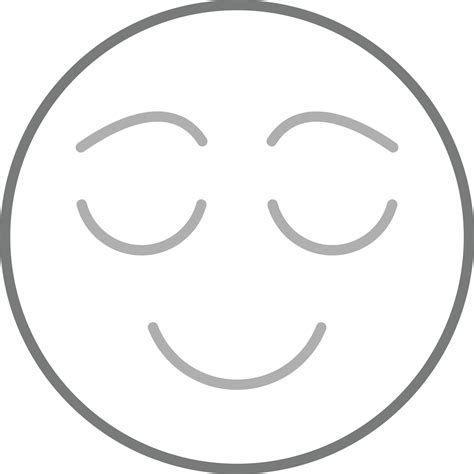 Calma Emoji Icono De Línea En Escala De Grises 8250157 Vector En Vecteezy