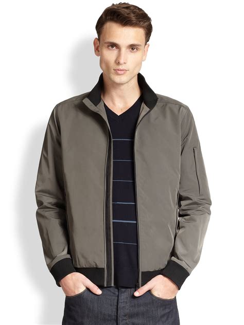Lyst Theory Rifle Canvas Bomber Jacket In Gray For Men
