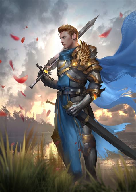 F Half Elf Paladin Plate Armor Portrait Deciduous For