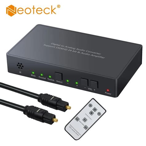 Neoteck Digital To Analog Dac Converter 192khz With Ir Remote Control Support Volume Control
