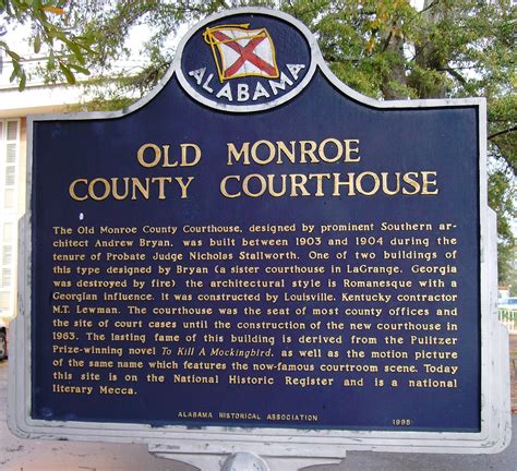 Old Monroe County Courthouse Marker Monroeville Alabama Flickr