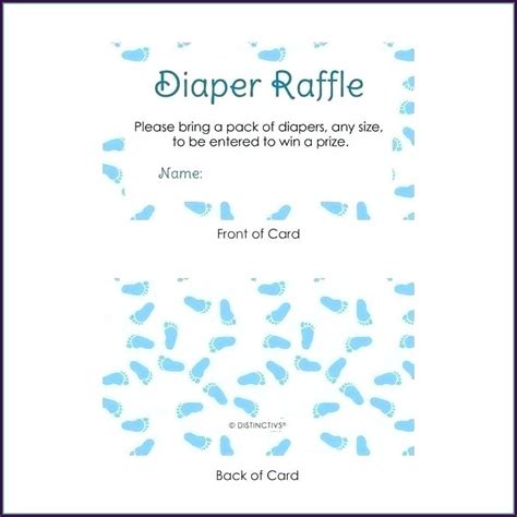 Diaper Raffle Template Templates Resume Examples