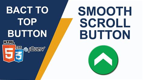 How To Add Back To Top Button Scroll To Top Html Css Tutorial