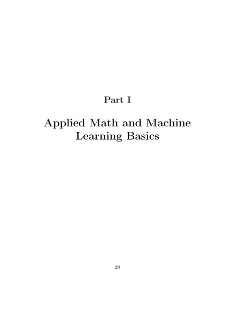 Applied Math And Machine Learning Basics Pdf