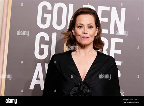 Sigourney Weaver Arrives At The 80th Annual Golden Globe Awards At The