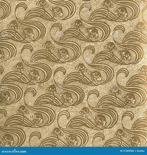 Vintage Wallpaper Gold Stock Photo Image Of Paper Ancient 31289506