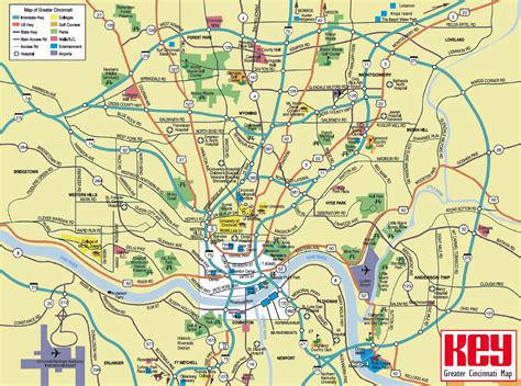 Cincinnati Map Tourist Attractions