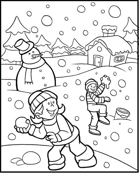 Winter Holiday Coloring Pages At Free Printable