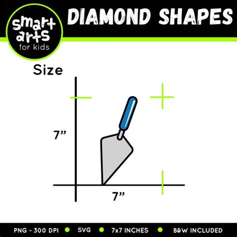 Diamondrhombus Shapes Clip Art Cartoon Digital Graphics Etsy
