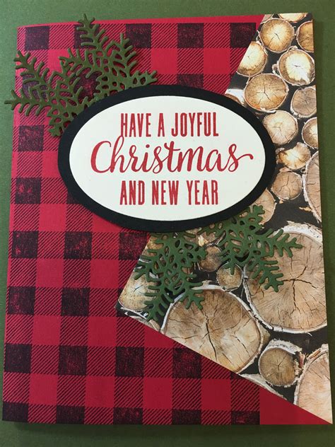 Shop wholesale ribbon, craft ribbons, discount trims, sewing and quilting needles and supplies, floral supply or bridal accessories at jkm ribbon & trims. Buffalo plaid Stampin Up! | Christmas cards to make, Christmas cards, Stampin up cards