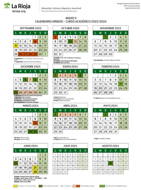 Calendario Escolar 2023 La Rioja Calendario Gratis