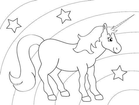 Join in on the fun as kimmi the clown colors in her pony princess fantastic fun book to color from crayola! Rainbow Unicorn Drawing at GetDrawings | Free download