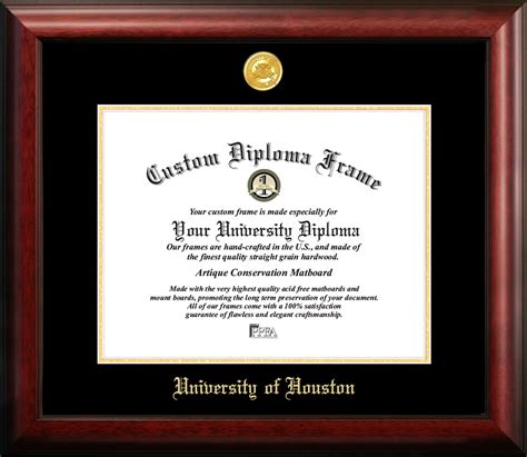 University Of Houston 11 X 14 Gold Embossed Diploma Frame