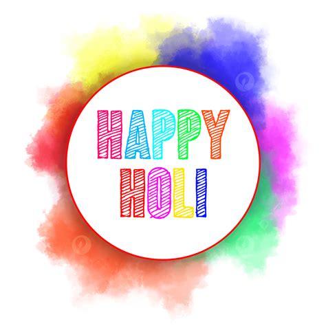 Happy Holi Clipart Vector Happy Holi Colorful Powder With Transparent