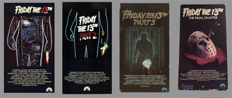 Friday The 13th Movies In Order To Watch - Ranking The Paramount Era Friday The 13th VHS Covers