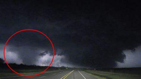 Scary Nighttime Ef3 Wedge Tornado And Close Intercept Lockett Texas