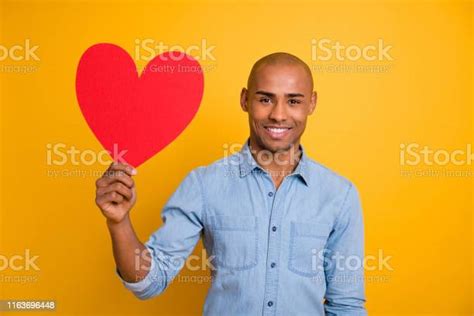 Photo Of Dark Skin Guy Hold Hand Big Paper Postcard Romance Date