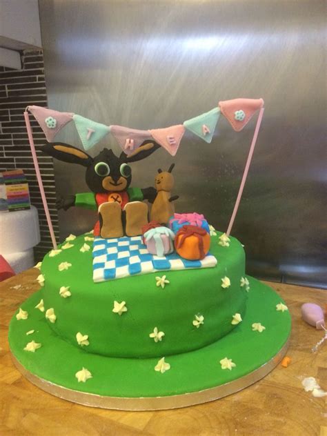 Theas 1st Birthday Cake Of Bing Bunny Bunny Cake Birthday Cake