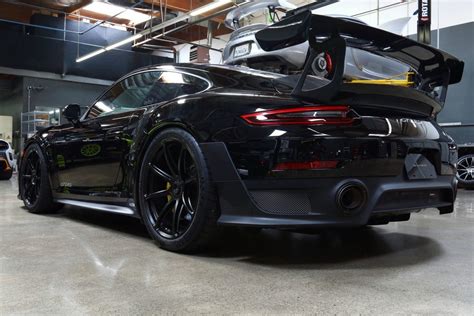 Porsche 911 Gt2 Rs 991 Black With Satin Black Forgeline Ge1 Aftermarket