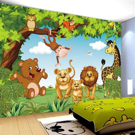 Cartoon Animation Child Room Wall Mural For Kids Room Boygirl Bedroom