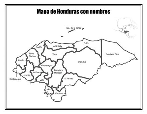 Mapas De Honduras Para Colorear Y Descargar Colorear Imágenes