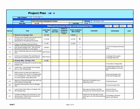 Project Plan Template For Excel Printable Schedule Template Images