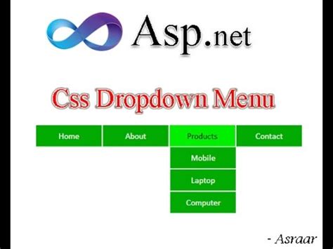 Update of april 2019 collection. Css dropdown menu in asp net - YouTube