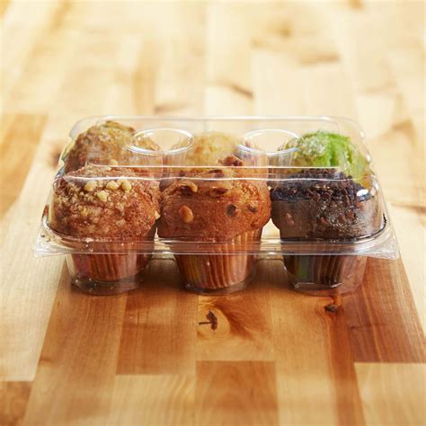 Hinged Cupcakemuffin Containers Display Pack