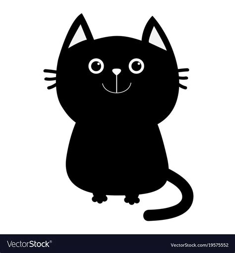 Cute Funny Cartoons Funny Cats Happy Emotions White And Black Cat