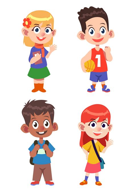 Cartoon Characters Kids Vector Graphics Free Svg