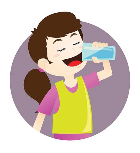 Best Girl Drinking Water Illustrations Royalty Free Vector Graphics