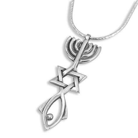 Rafael Jewelry Classic Grafted In Messianic Seal Pendant 925 Sterling
