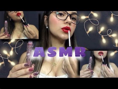 ASMR LIPGLOSS APPLICATION KISSES Lip Smacking Tapping