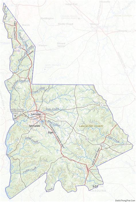 Map Of Lancaster County South Carolina