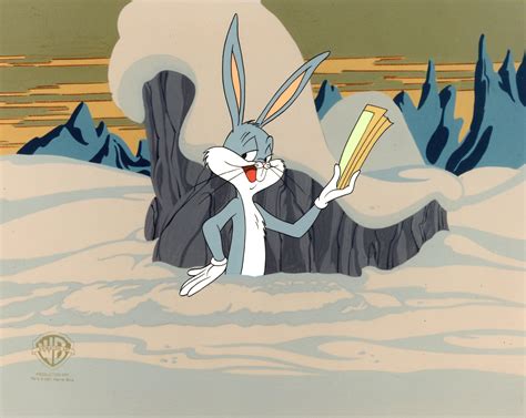 Looney Tunes Original Production Cel With Matching Drawing Bugs Bunny