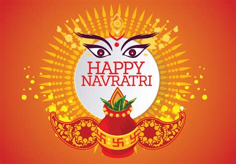 Creative Vector For Shubh Navratri Or Durga Puja Happy Navratri