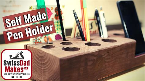 Diy Woodenchocolate Pen And Pencil Holder Youtube