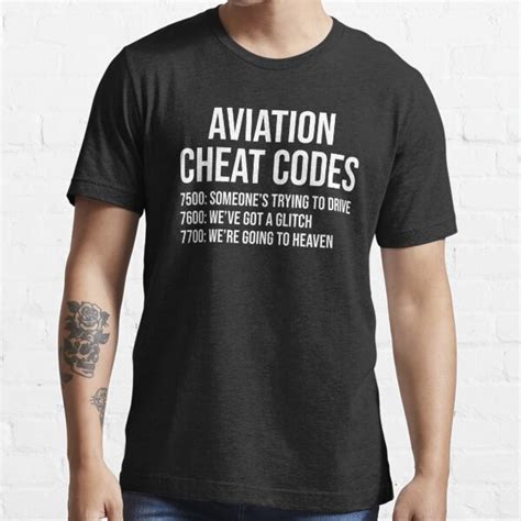Aviation Cheat Codes Funny Pilot T Shirt T Shirt For Sale By Zcecmza