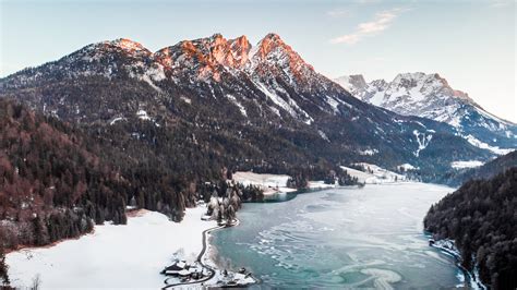 Winter Walk To The Hintersteiner See Lake Scheffau In Tirol